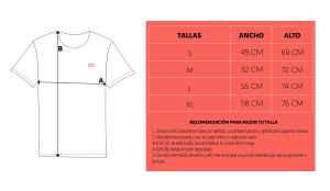 GUIA TALLAS CAMISETA INOPIA