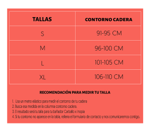 GUIA TALLAS BAÑO