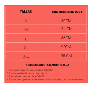 GUÍA TALLA FALDAS
